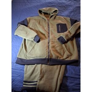 LRScoop Track Suit Green Black Men's Size 3XL Full Zip Drawstring Thick